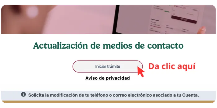 como actualizar tus medios de contacto en llave mx