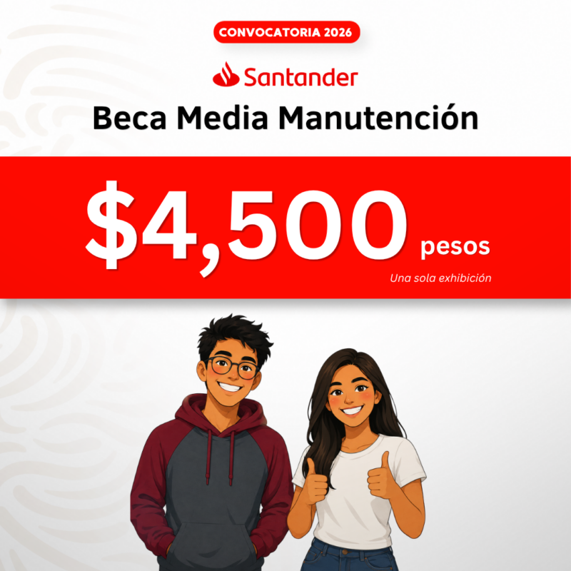 monto beca santander media manutencion