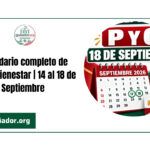 Calendario completo de pagos Bienestar | 14 al 18 de Septiembre